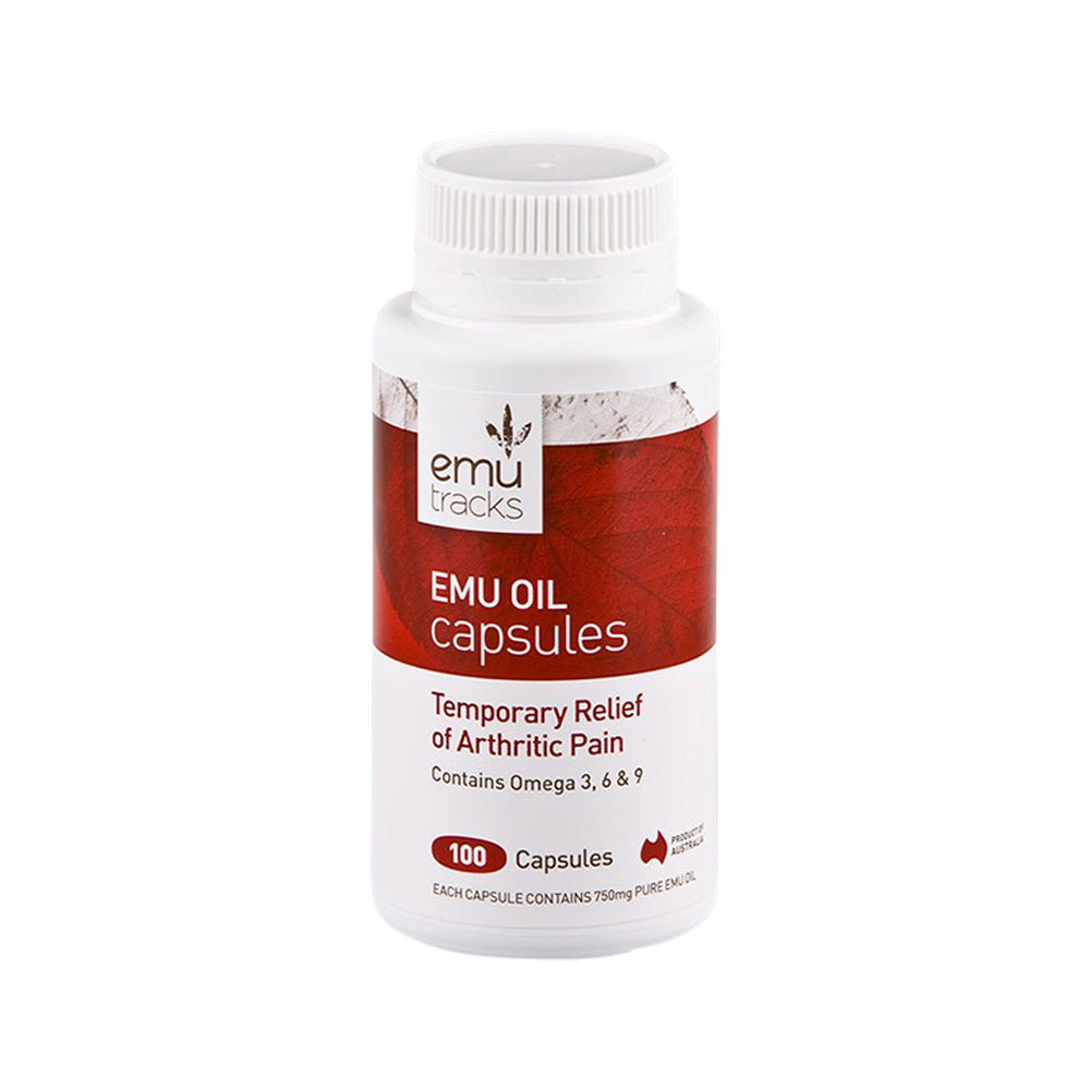 Emu Tracks Emu Oil Capsules 750mg 100 Capsules