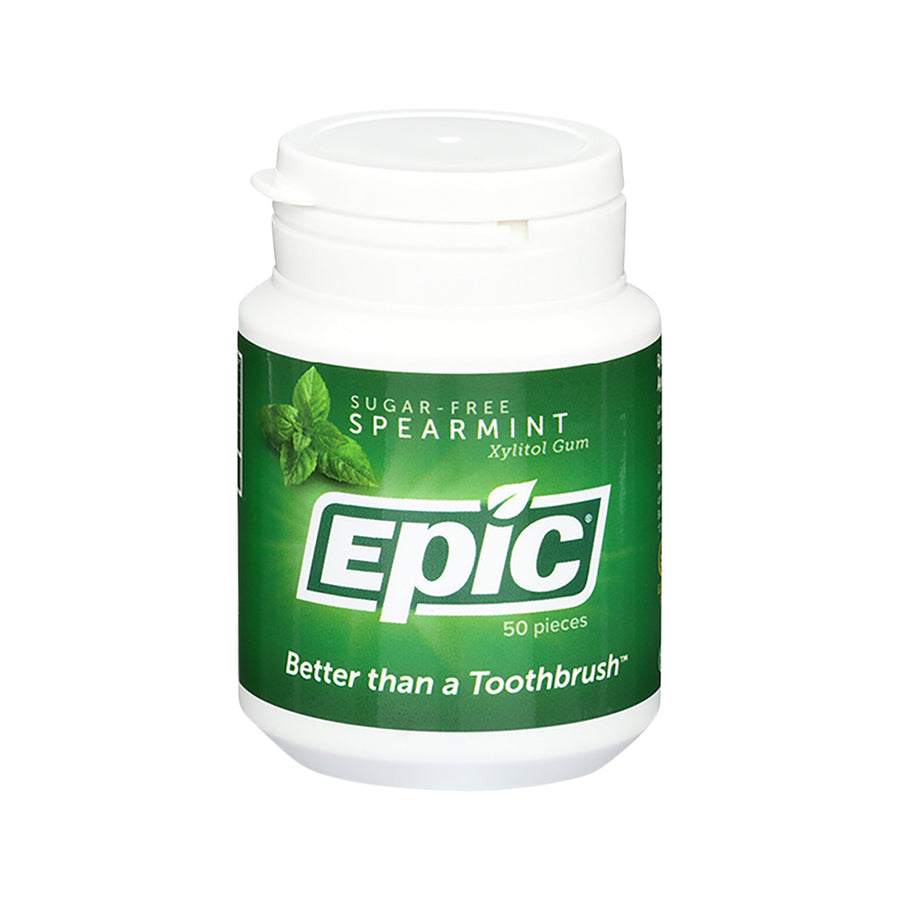 Epic Sugar Free Spearmint Xylitol Gum 50 Pieces