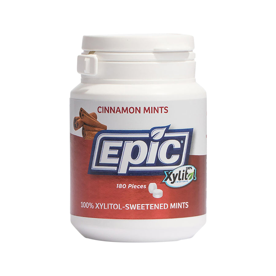 Epic Mints Xylitol Cinnamon 180 Piece Tub