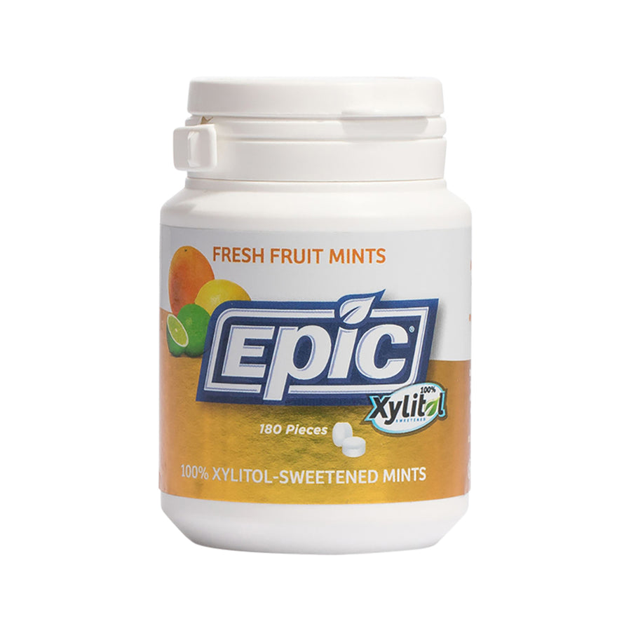 Epic Mints Xylitol Fresh Fruit 180 Piece Tub