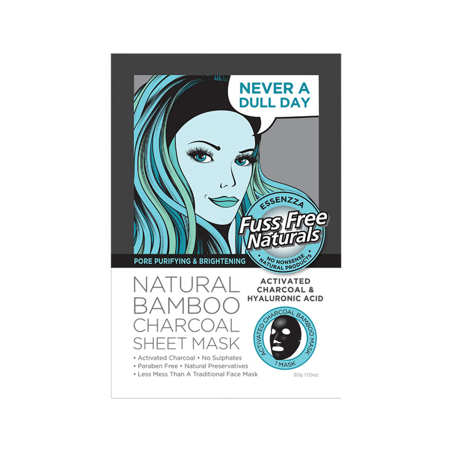 Essenzza Fuss Free Natural Bamboo Charcoal Sheet Mask 30g