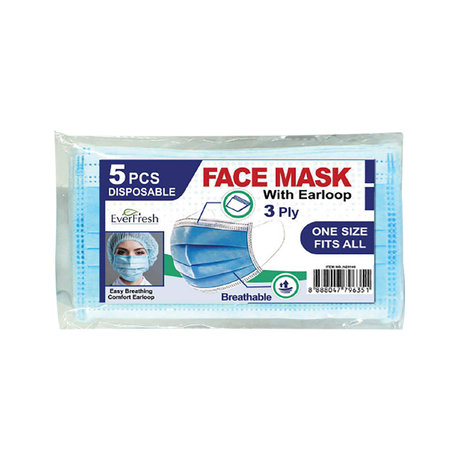 EverFresh Face Mask with Earloop 3 Ply