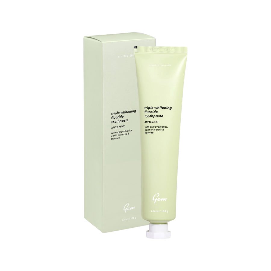 Gem Toothpaste Whitening Fluoride Apple Mint 100g