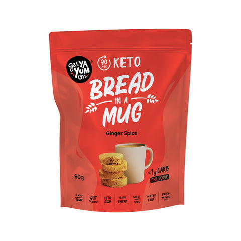 Get Ya Yum On Keto Bread In A Mug Ginger Spice 60g