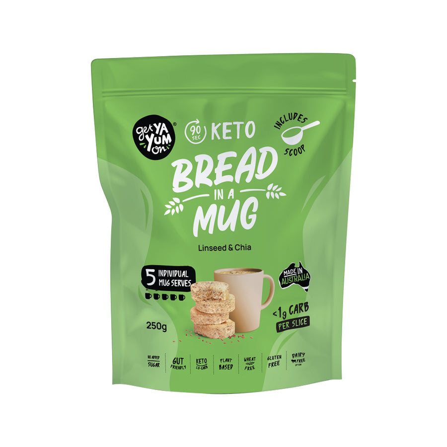 Get Ya Yum On Bread In A Mug Linseed and Chia 250g