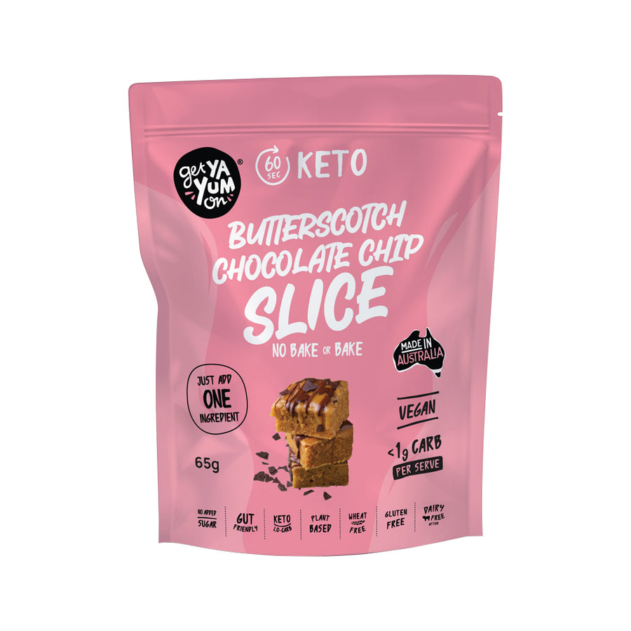 Get Ya Yum On Slice (No Bake or Bake) Butterscotch Chocolate Chip 65g