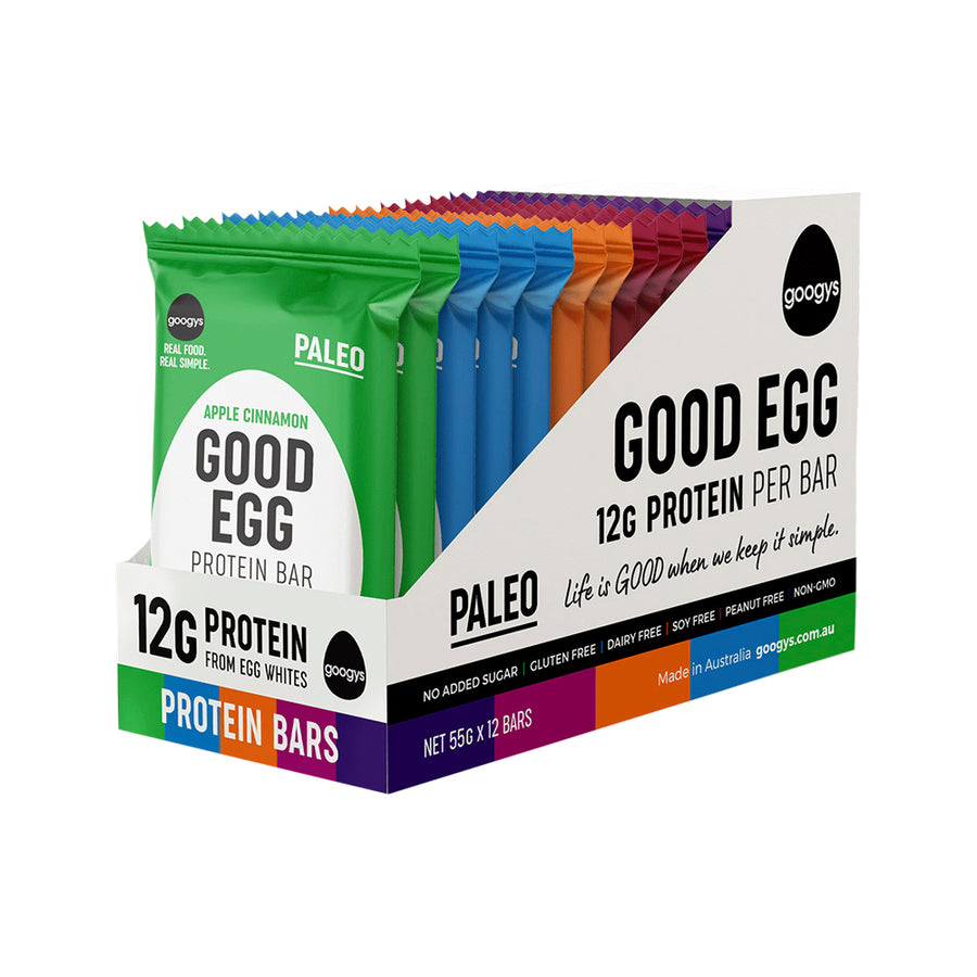 Googys Bar Protein (Good Egg) Mixed 55g x 12 Disp
