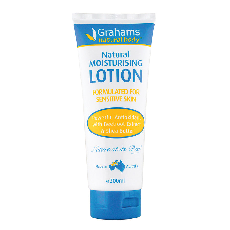 Grahams Natural Body Natural Moisturising Lotion Powerful Antioxidant with Beetroot Extract and Shea Butter 200mL