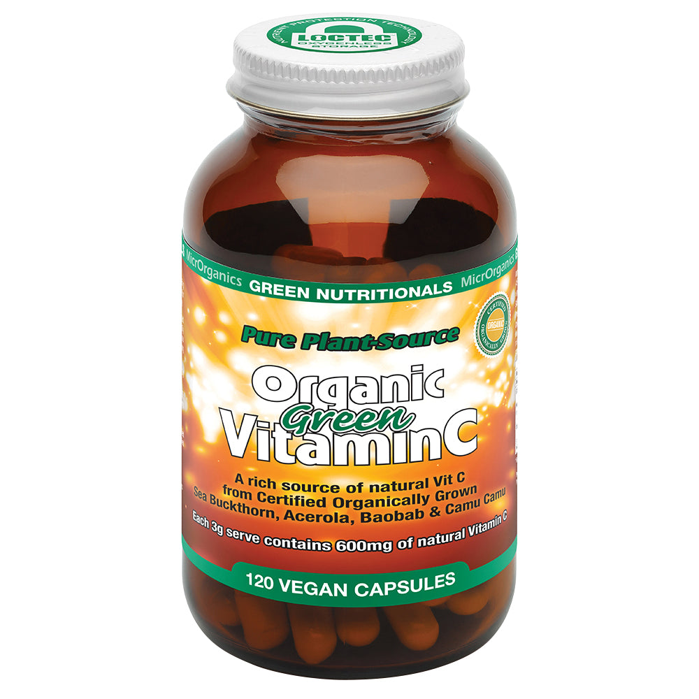 Green Nutritionals by MicrOrganics Pure Plant Source Organic Green Vitamin C 120 Vegan Capsules