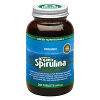 Green Nutritionals  by MicrOrganics Organic Mountain Organic Spirulina 200 Tablets