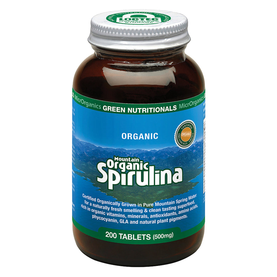 Green Nutritionals  by MicrOrganics Organic Mountain Organic Spirulina 200 Tablets