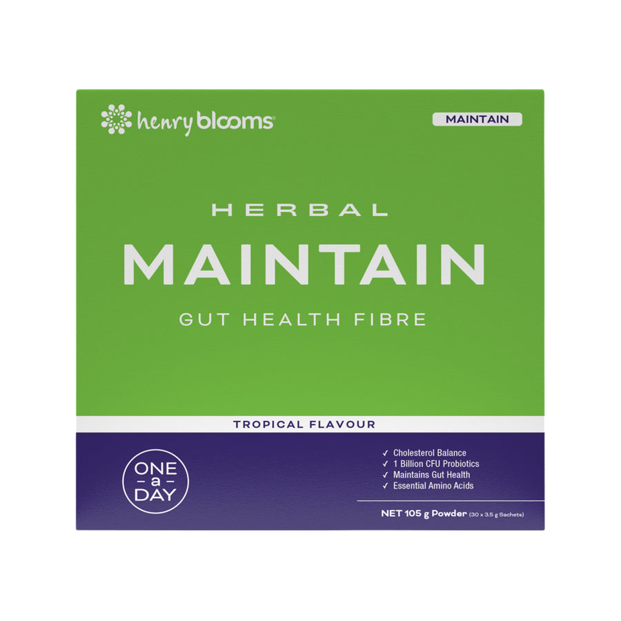Henry Blooms Herbal Maintain Gut Health Fibre Tropical Flavor 3.5g 30 packs