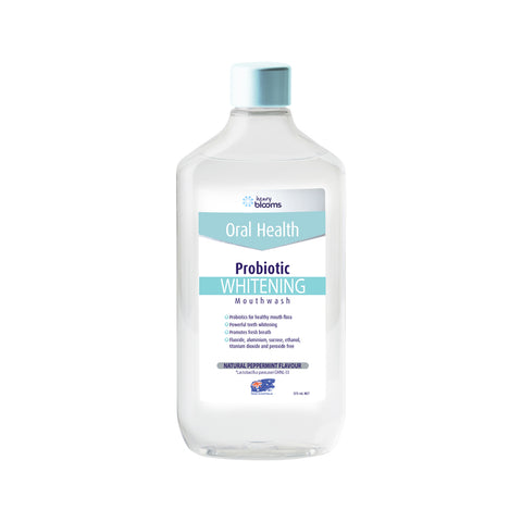 H.Blooms Oral Health Probiotic Mouthwash Whitening Peppermint 375ml