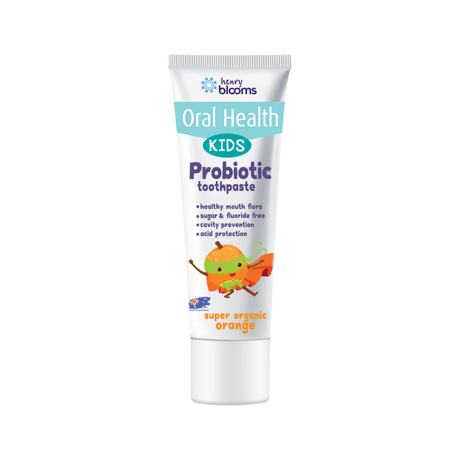 H.Blooms Oral Health Probiotic Toothpaste Kids Organic Orange 50g