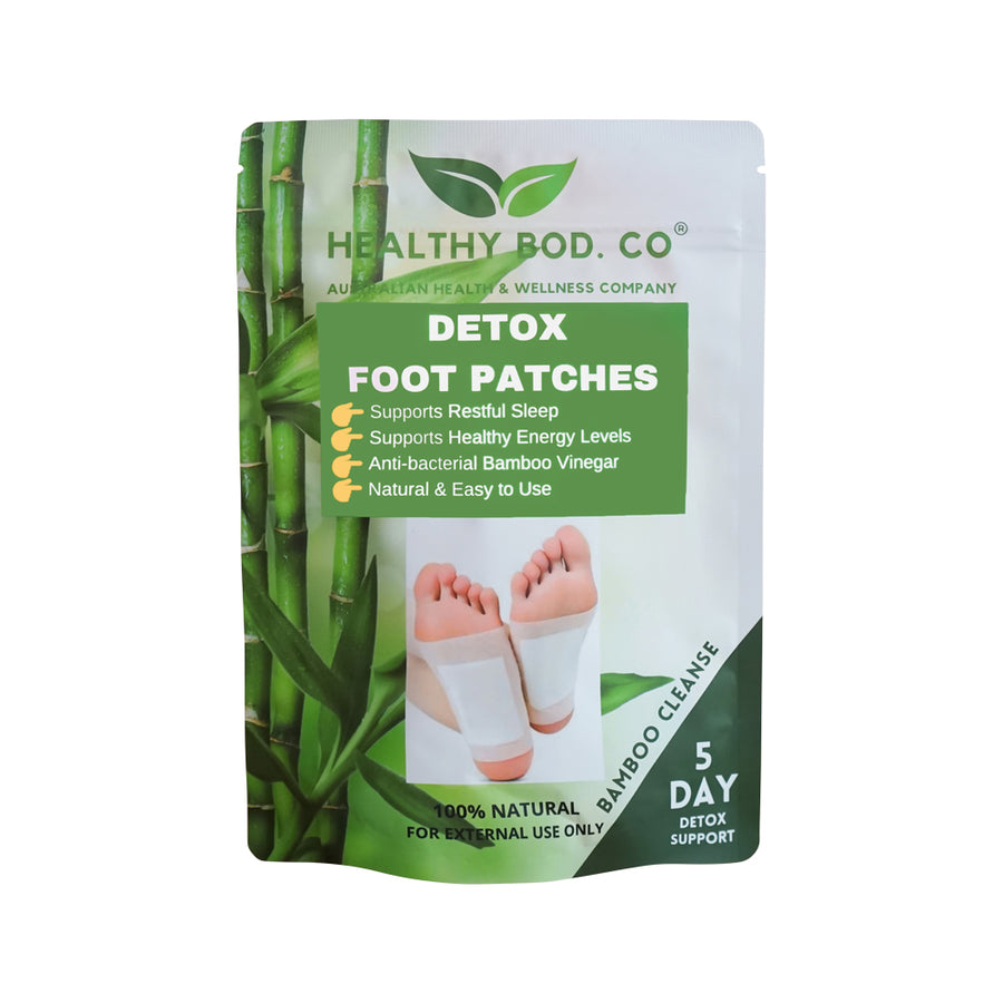 Healthy Bod Foot Patches Detox Bamboo x 10 Patches (5 Pairs)