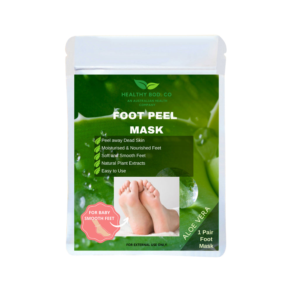 Healthy Bod Foot Peel Mask Aloe Vera x 2 Foot Sock (1 Pair)