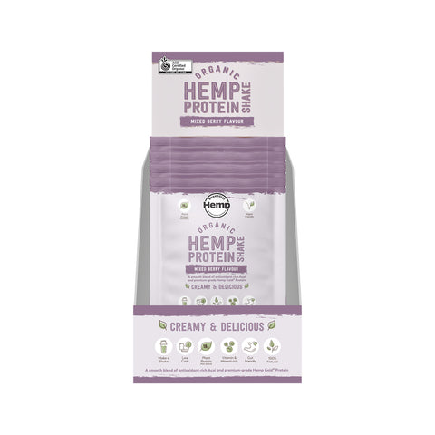 Essential Hemp Organic Hemp Protein Shake Mixed Berry Flavour 35g 7 Display