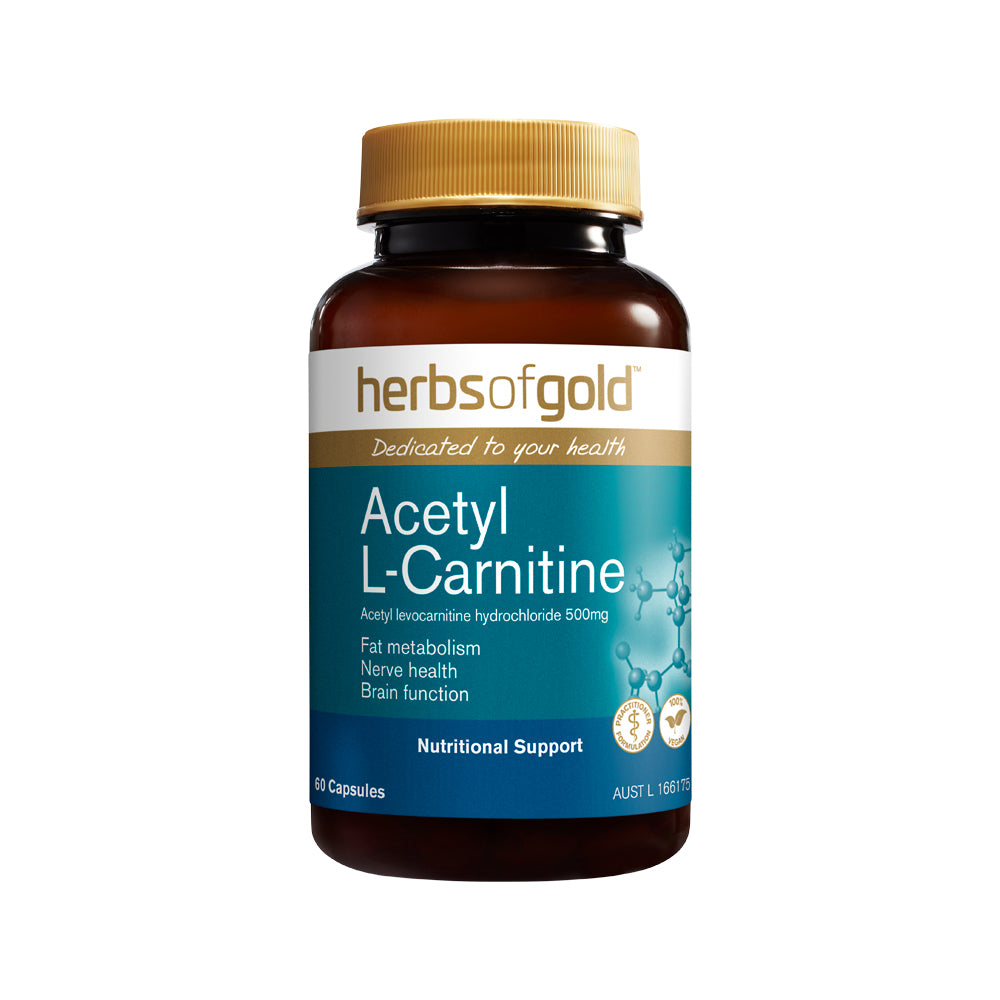 Herbs of Gold Acetyl L-Carnitine 60 Capsules
