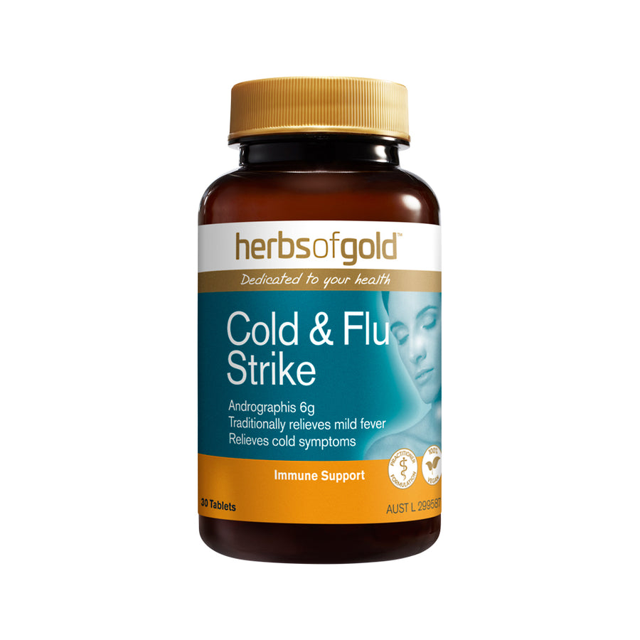 Herbs of Gold Cold and Flu Strike Immune Support 30 Tablets