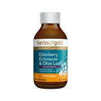 Herbs of Gold Elderberry Echinacea and Olive Leaf Blackcurrant 200ml