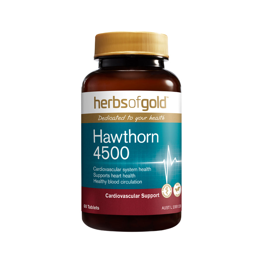 Herbs of Gold Hawthorn 4500 Cardiovascular Support 60 Tablets