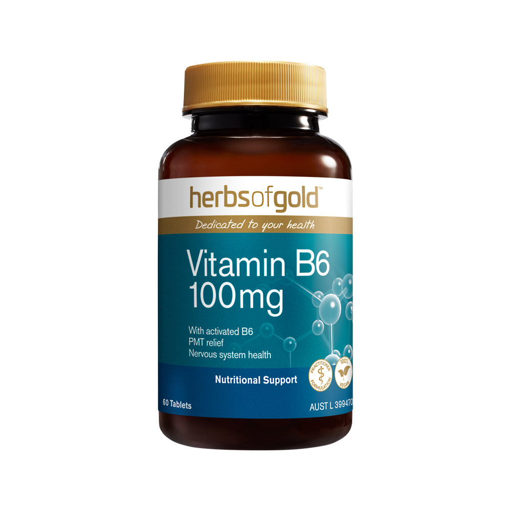 Herbs of Gold Vitamin B6 100mg 60t