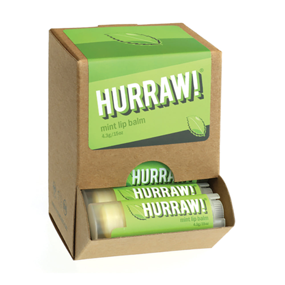 Hurraw! Org Lip Balm Mint 4.8g x 24 Display