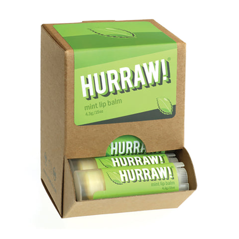 Hurraw! Org Lip Balm Mint 4.8g x 24 Display