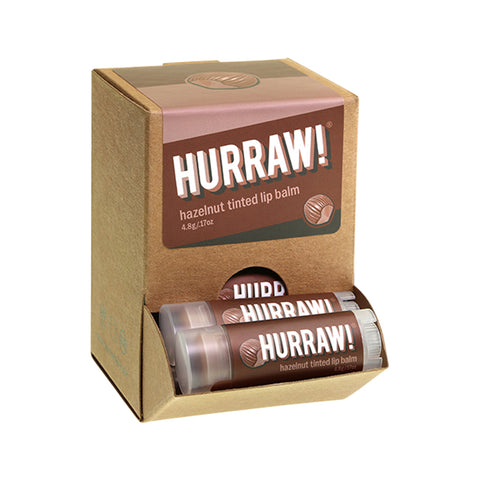 Hurraw Organic Lip Balm Tinted Hazelnut 4.8g 24 Display