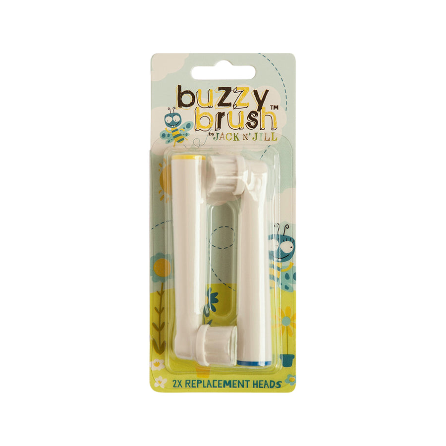 Jack N' Jill Buzzy Brush Elec Toothbrush Replace Heads 2Pk