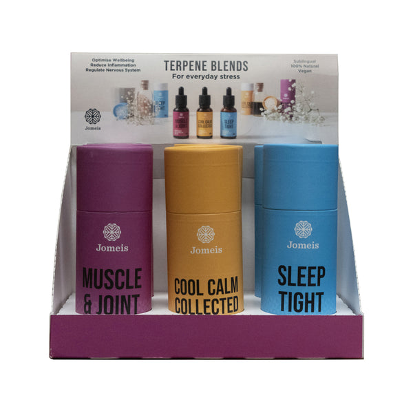 Jomeis Fine Foods Shelf Stand Terpene Blends 30ml x 6