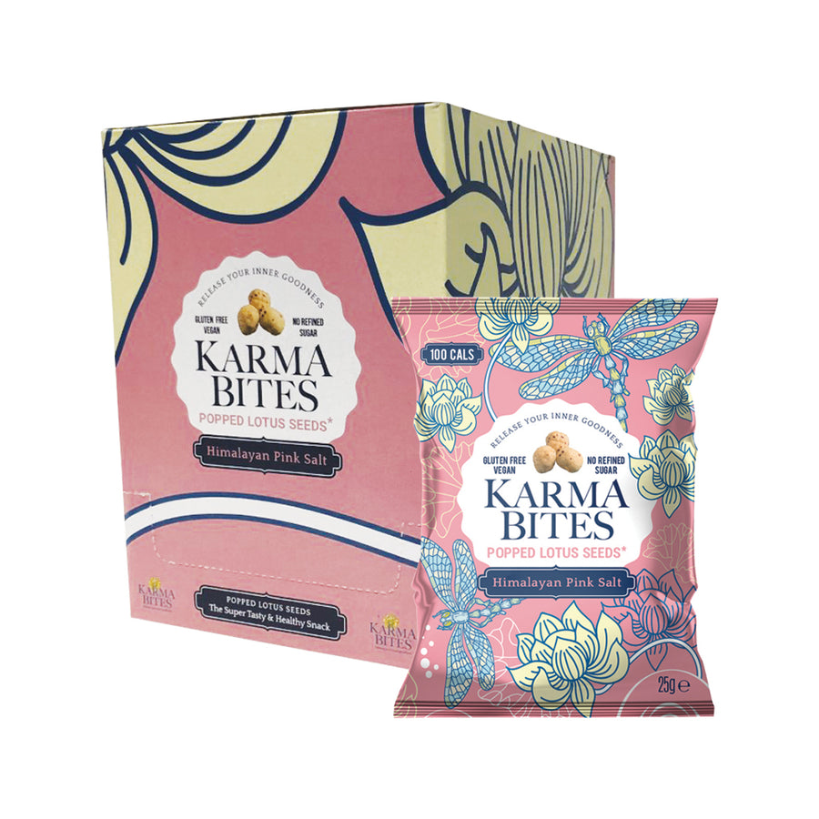 Karma Bites Popped Lotus Seeds Himalayan Pink Salt 25g