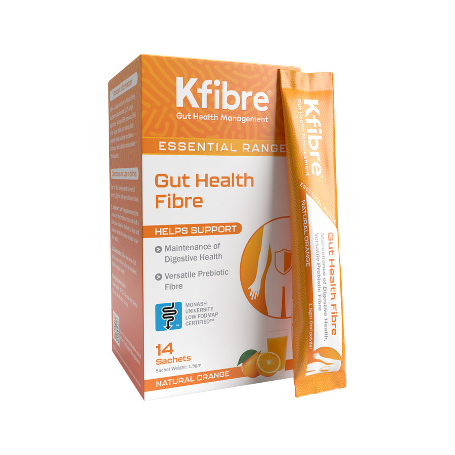 Kfibre Essential Gut Health Fibre Orange Sachets 1.5g x 14 Pack