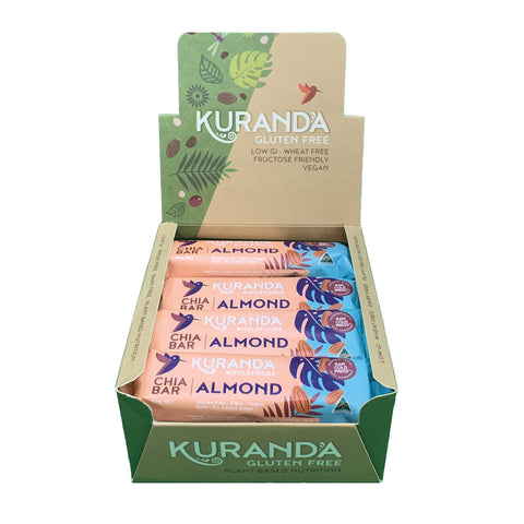 Kuranda Wholefoods Gluten Free Chia Bar Almond 40g 16 Display