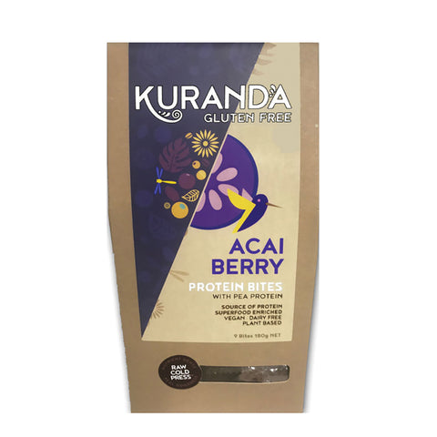 Kuranda Wholefoods Gluten Free Protein Bites Acai Berry 20g x 9 Pack