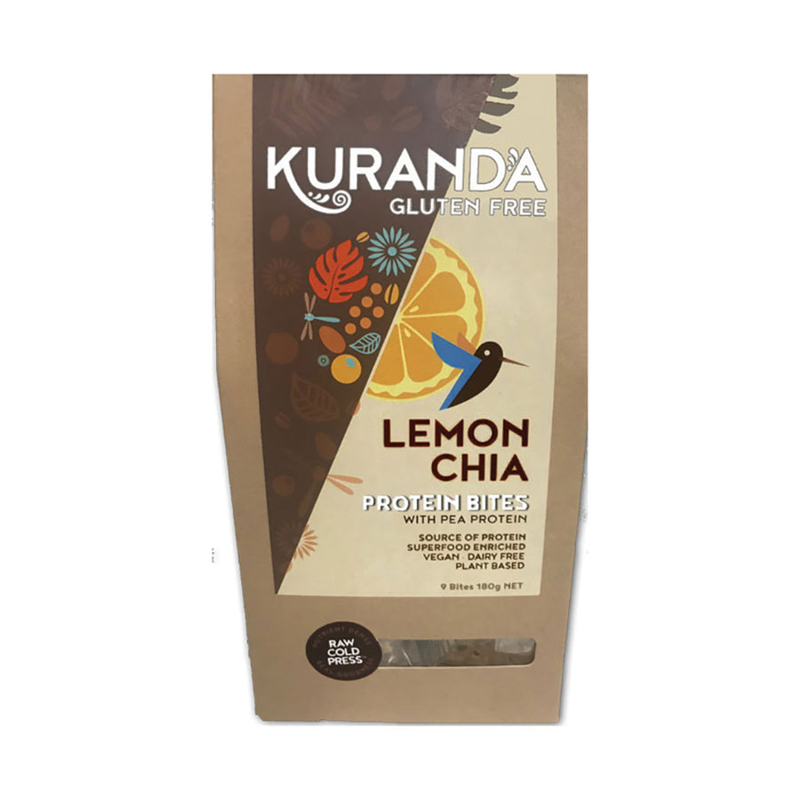 Kuranda Wholefoods Gluten Free Protein Bites Lemon Chia 20g x 9 Pack