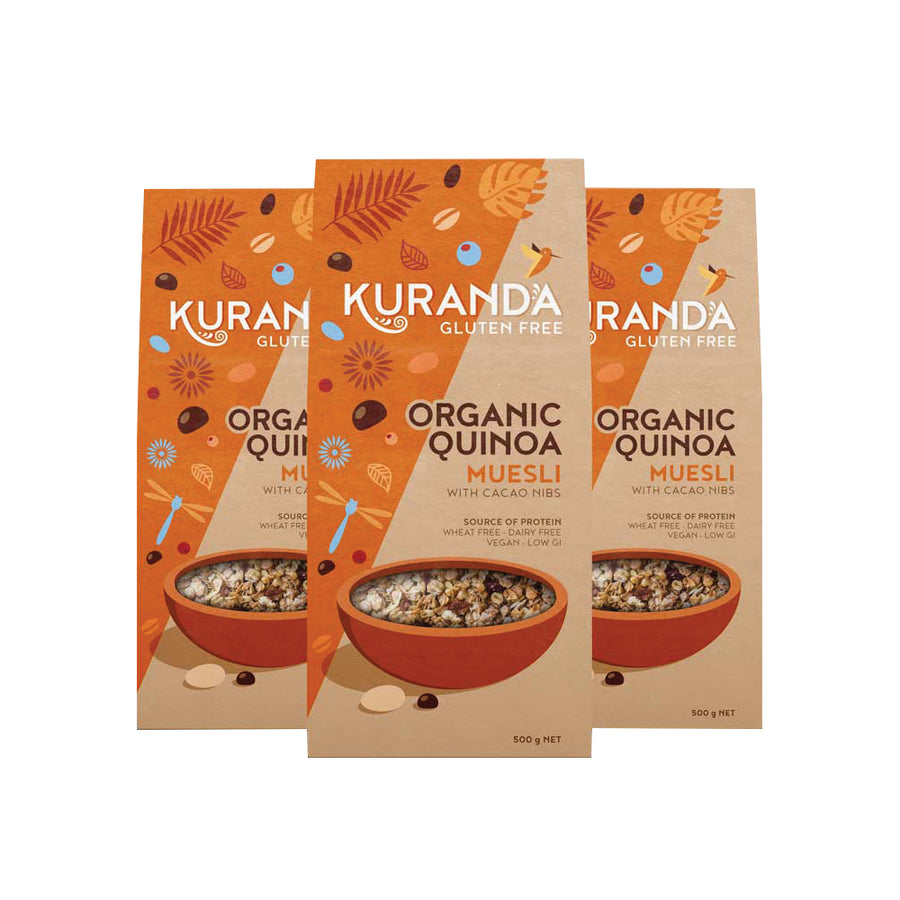 Kuranda Gluten Free Organic Quinoa Muesli with Cacao Nibs 3kg