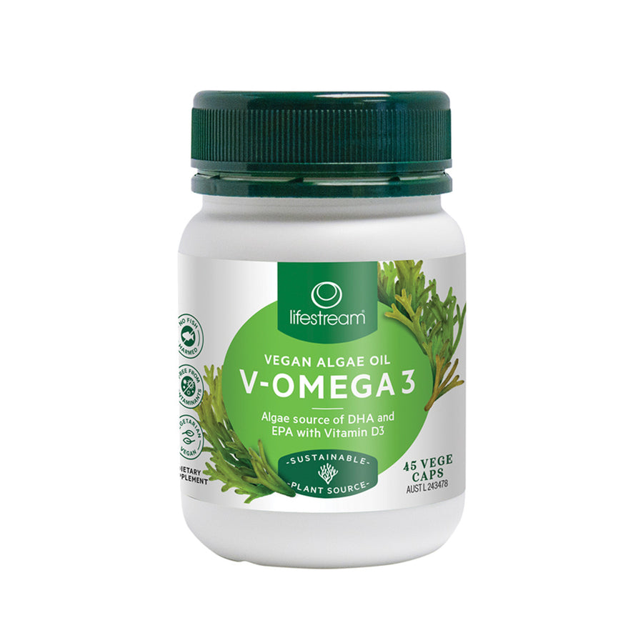 LifeStream V-Omega 3 (Algae Source DHA, EPA & Vit D3) 45vc