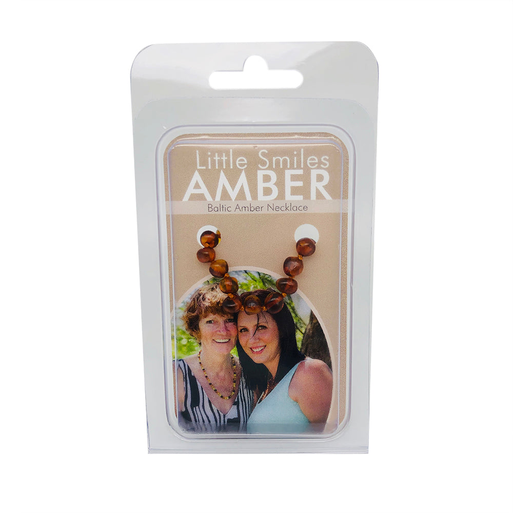 Little Smiles Amber Adult Necklace (48cm) Brown