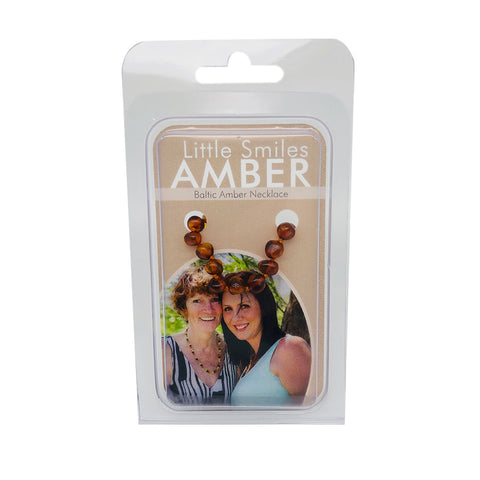 Little Smiles Amber Adult Necklace (48cm) Brown