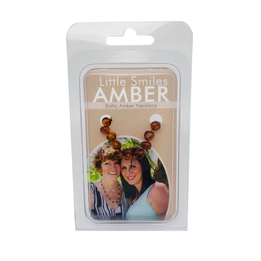 Little Smiles Amber Adult Necklace (48cm) Brown