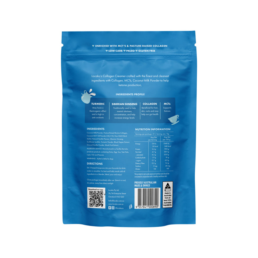 Locako Collagen Creamer Performance (Madagascan Vanilla) 300g