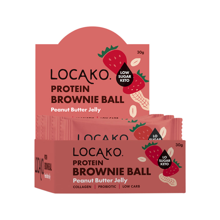 Locako Brownie Ball Prot Peanut Butter Jelly 30g x 10 Disp