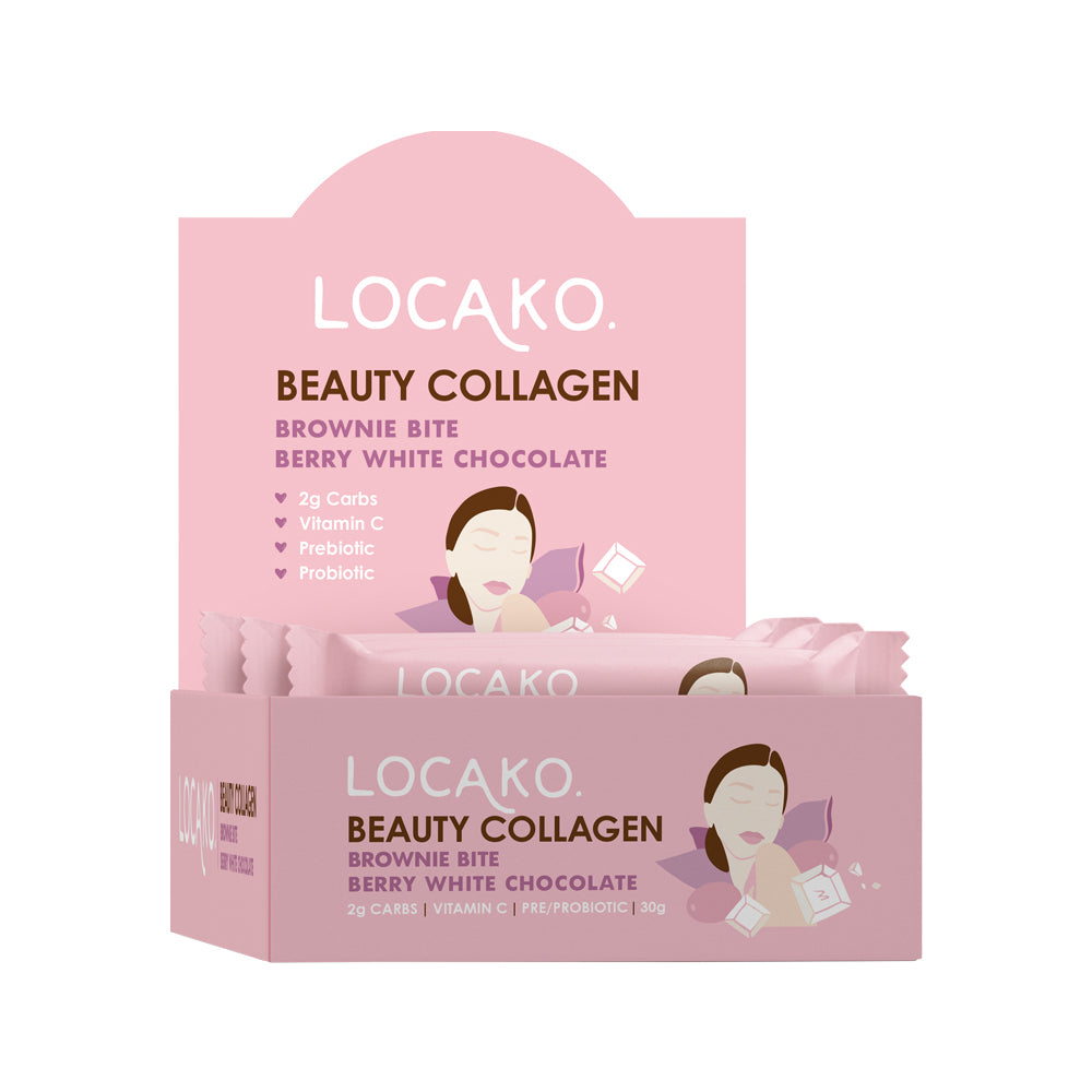 Locako Brownie Bite Berry White Chocolate 30g x 15 Display
