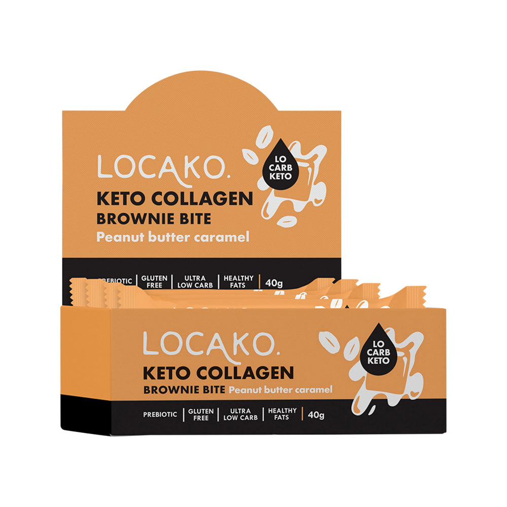 Locako Brownie Bite Peanut Butter Caramel 40g x 15 Display