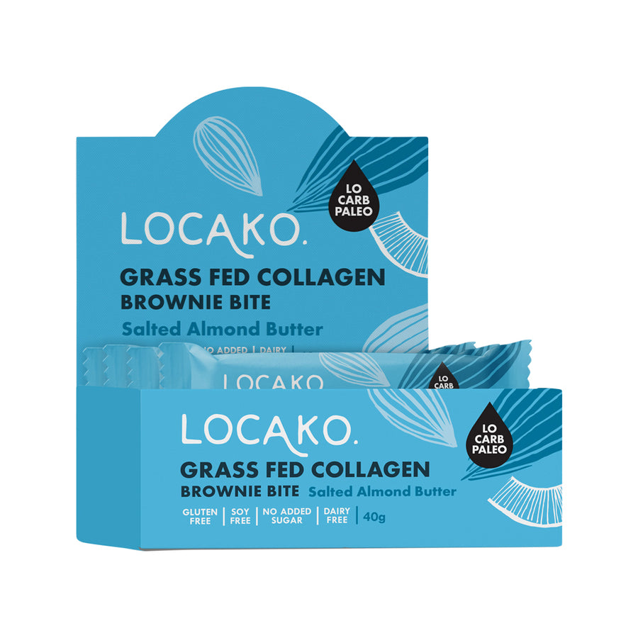 Locako Brownie Bite Salted Almond Butter 38g x 14 Display
