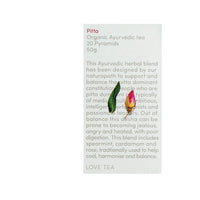 Love Tea Pitta Organic Ayurvedic Tea 50g x 20 Pyramids