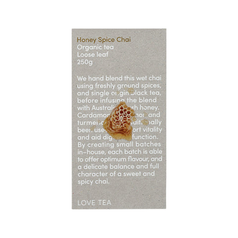 Love Tea Organic Honey Spice Chai (Wet Chai) Loose Leaf 250g