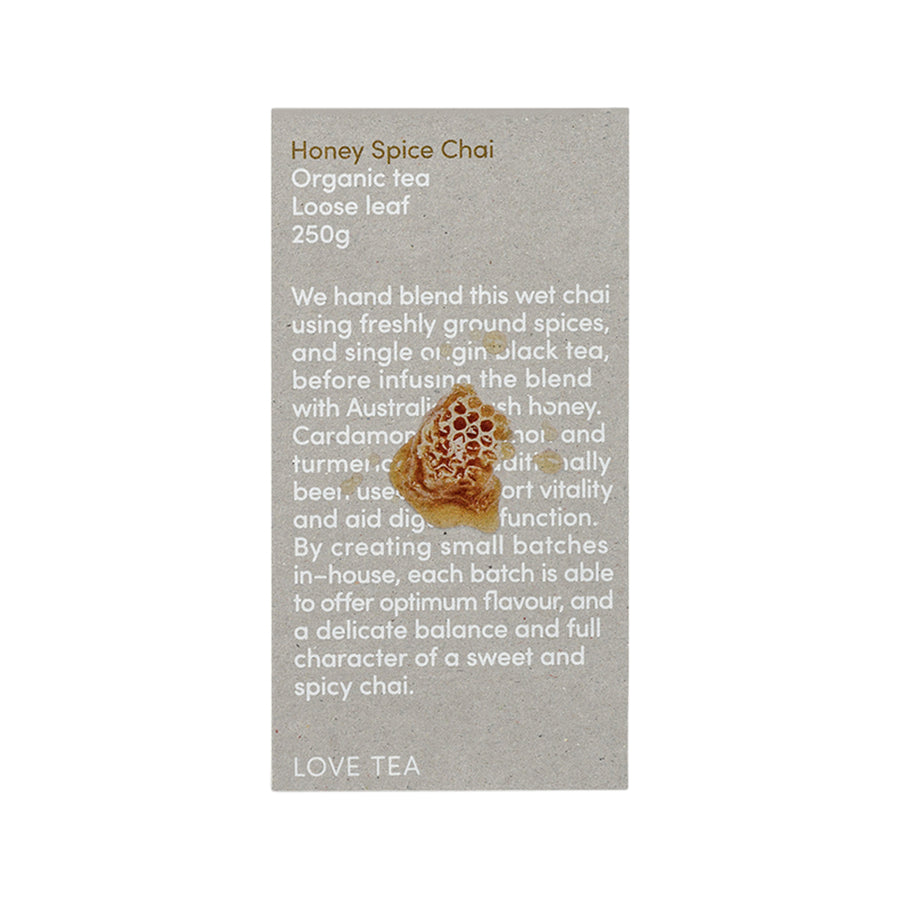 Love Tea Organic Honey Spice Chai (Wet Chai) Loose Leaf 250g