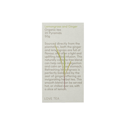 Love Tea Lemongrass and Ginger Organic Tea 50g